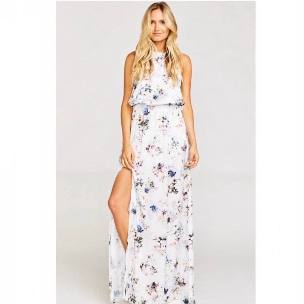 NWT Show Me Your MuMu Heather Halter Dress Size Large Bouquet Beauty Weddings